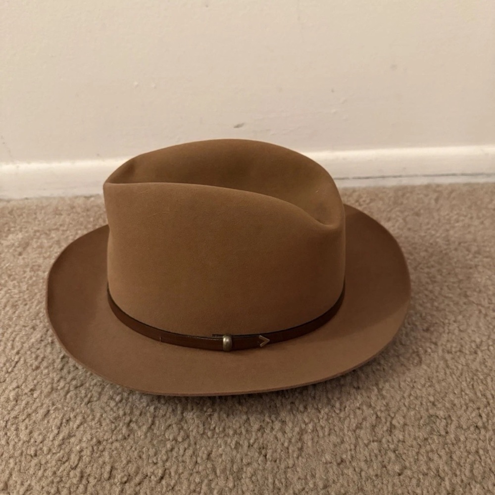 Fedora Hat Dobbs Vintage Fifth Avenue New York Four Seasons Tan Brown Felt Mens